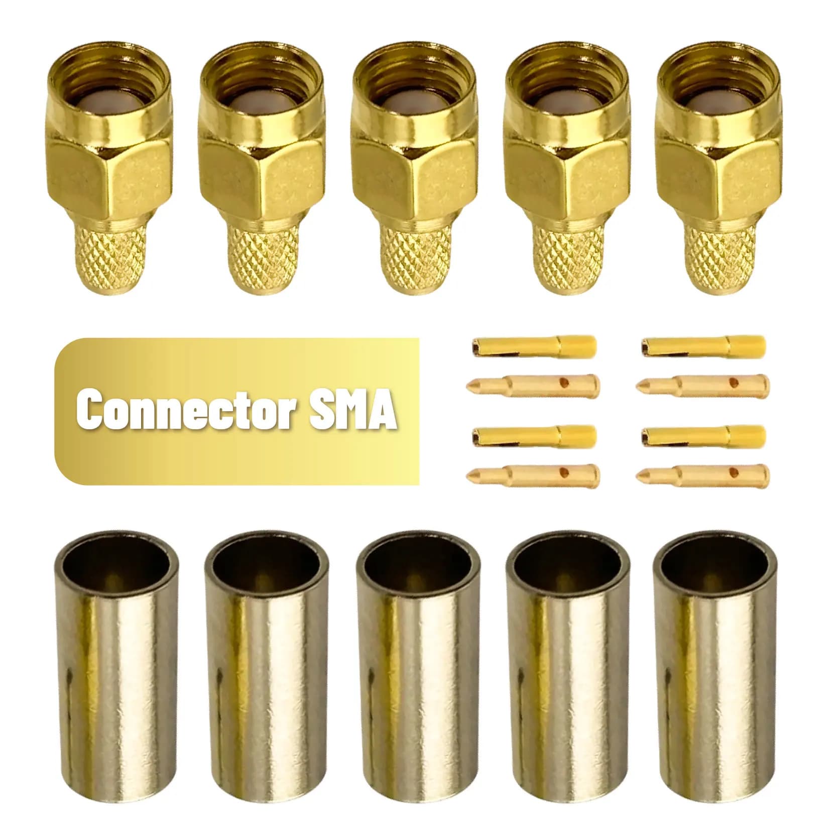 Adattatore cavo coassiale RG58 per cavo di prolunga antenna WIFI Connettori SMA maschio femmina e strumento di crimpatura cavo coassiale