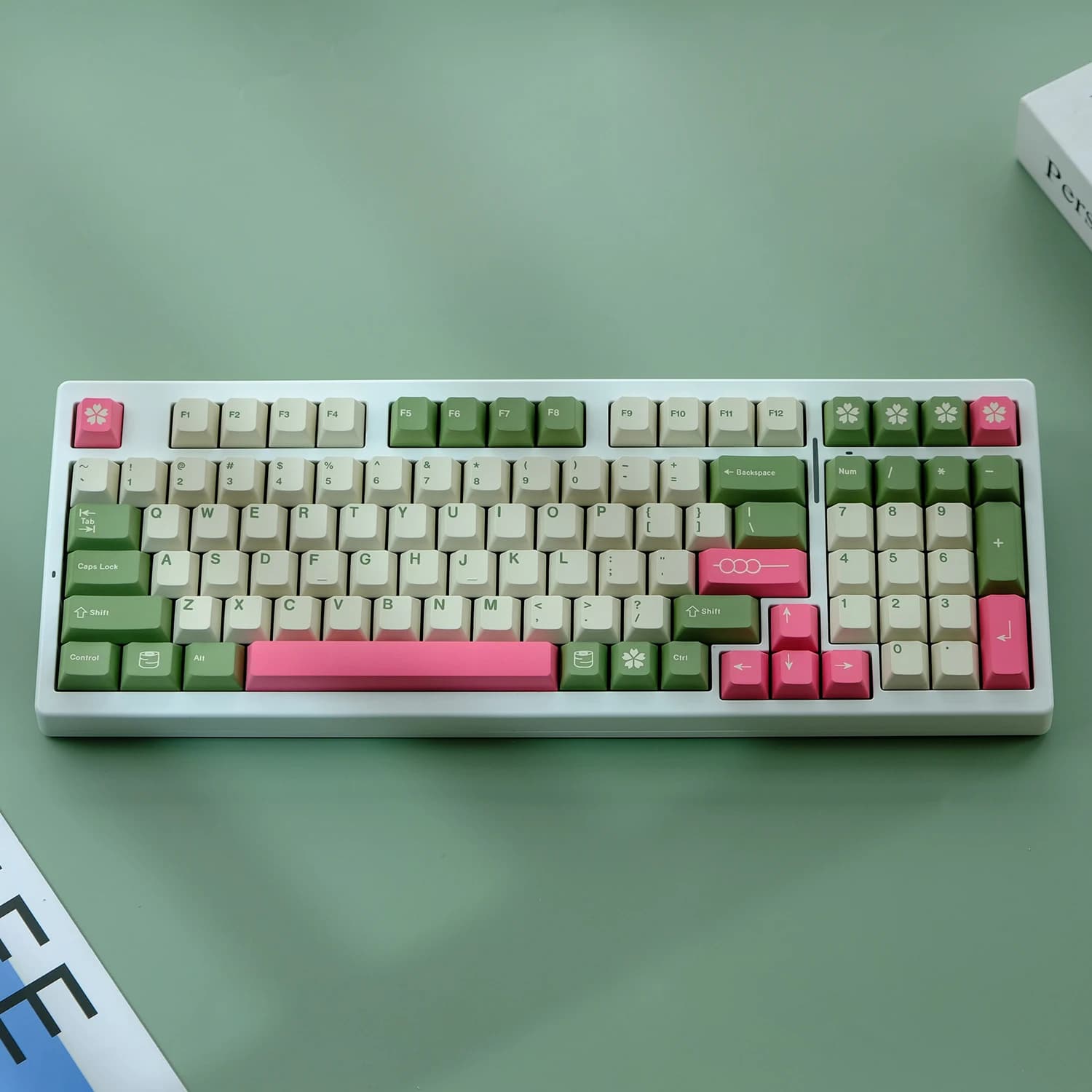 PBT GMK Hanami Dango Keycaps Cherry Profile Keycap Dye Sublimation Key Caps For MX Keyboard F75 RK84 GMK67 61 68 87 96 980 108