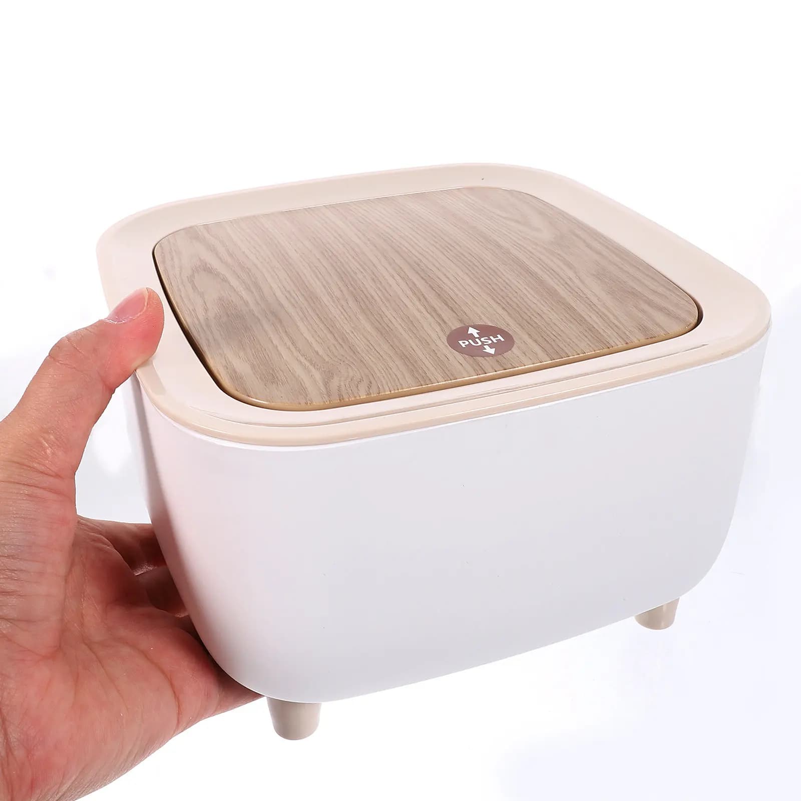 Piccolo Cestino da Scrivania, Contenitore Compatto per Rifiuti per Bagno, Cucina, Ufficio, Bidone Portatile per la Raccolta dei Rifiuti
