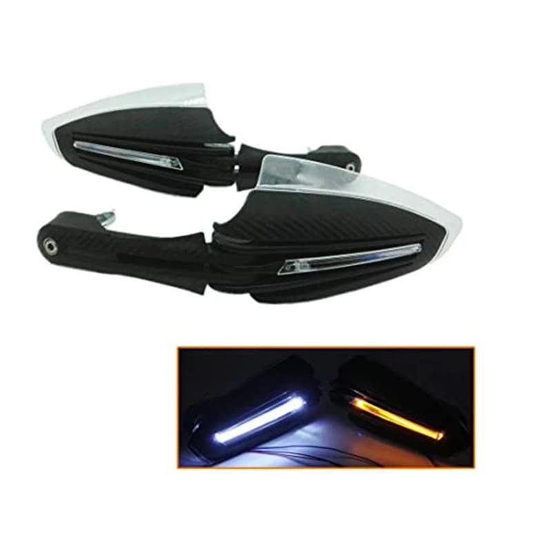 Carbon fiber bike handlebar with LED direction indicators for steel handlebar 7/8 "22mm Scooter ATV Dirt Bike