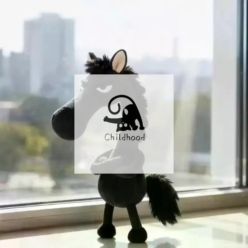 Peluche Mascotte del Capodanno 2026 - Cavallo del Nuovo Anno - Giocattolo in Peluche a Forma di Pony, Accessorio da Appendere allo Zaino, Portachiavi a Forma di Cavallo Cartone Animato
