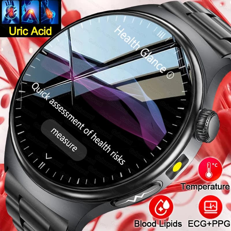 Nuovo Smartwatch ECG Preciso con Controllo Lipidi, Analisi Cinque Organi, Temperatura Corporea, Chiamate BT, Orologio Sportivo Intelligente per Uomo 2026