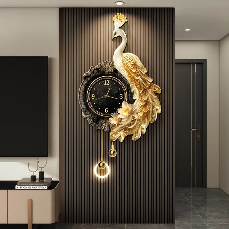Modern Wall Clock with Bright Design for Living Room, Bathroom, Office & Bedroom
