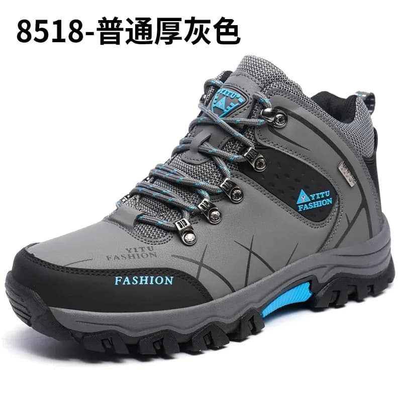 Brand Men Winter Snow Boots Leather Sneakers Super Warm Men's Boots Outdoor Male Hiking Boots Work Shoes
