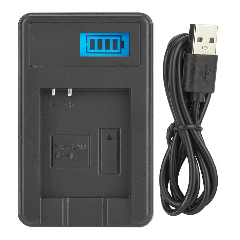 Caricabatterie USB Universale NB-6L a Slot Singolo, Ricarica Rapida e Stabile, Portatile per Canon SX710 SX610 SX520 SX700 SX600 D30 SX500
