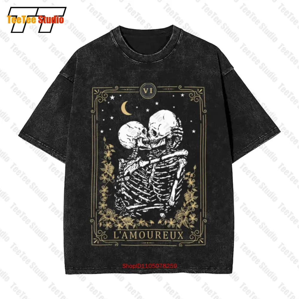 Tarocchi The Lovers Vintag, occulto, maglietta oversize vintage di San Valentino soprannaturale PLMV
