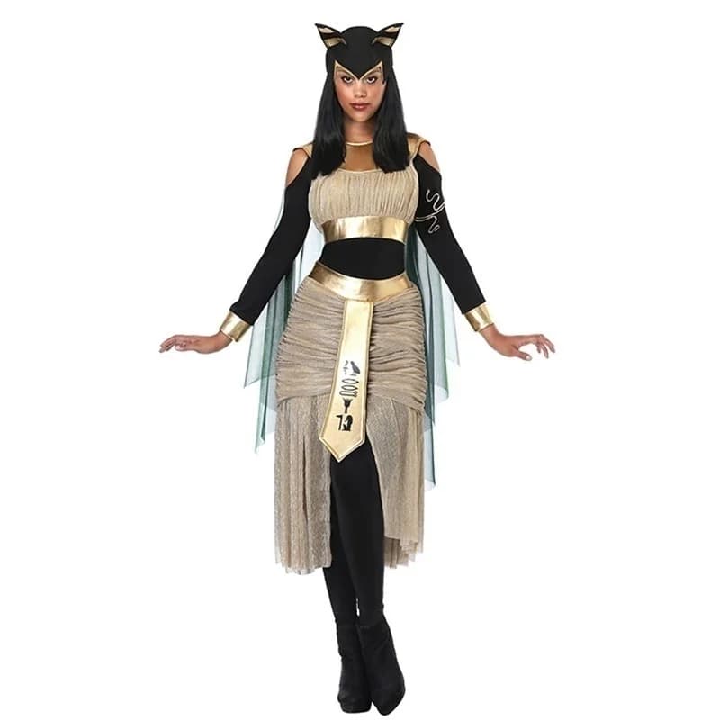Cat God Bastet antica mitologia egiziana dea della guerra costumi Cosplay Masquerade Halloween donne adulte Cleopatra Fancy Dress