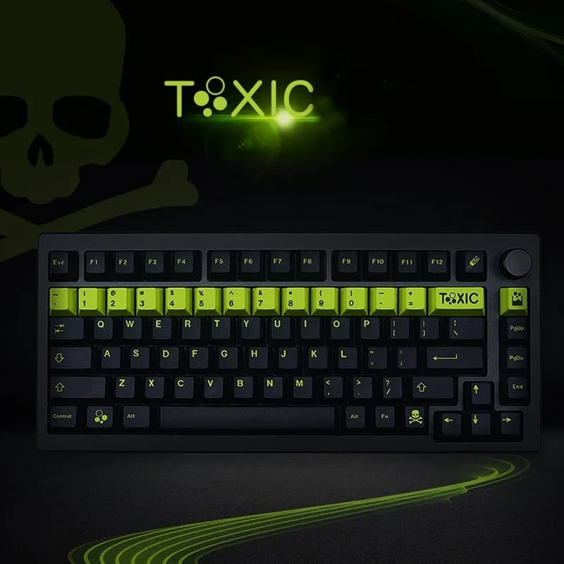 Copritasti GMK Toxic PBT 129 tasti Cherry Profile DYE-SUB Copritasti tossici GMK personalizzati per tastiera meccanica