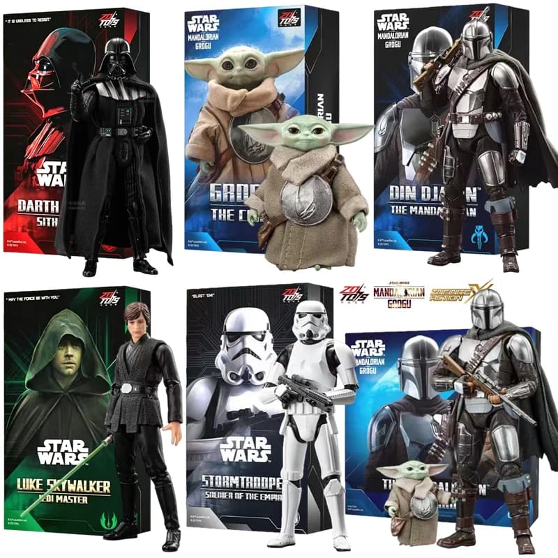 Zd Toys 1/10 Star Wars Darth Vader Stormtrooper Luke Skywalker Grogu The Mandalorian Action Figure Modellino da Collezione