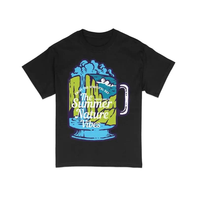Maglietta Summer Vibes Amante della natura Goditi la bella giornata Tazza da birra Abbigliamento casual