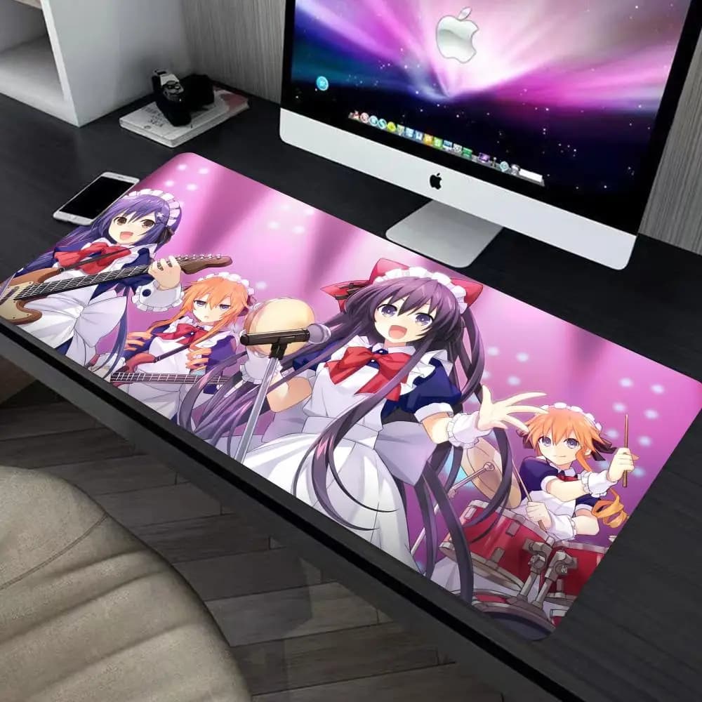 Tokisaki Kurumi Tappetino per mouse grande Date A Live Tappetino per mouse per laptop Accessori da gioco Tastiera Desktop PC Gamer Tappetino per mouse Anime HYBXXC