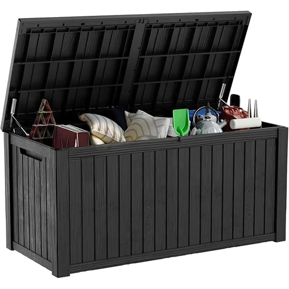 Contenitore da Esterno Impermeabile per Giardino - Box in Resina per Attrezzi, Cuscini, Accessori Piscina e Arredi da Patio