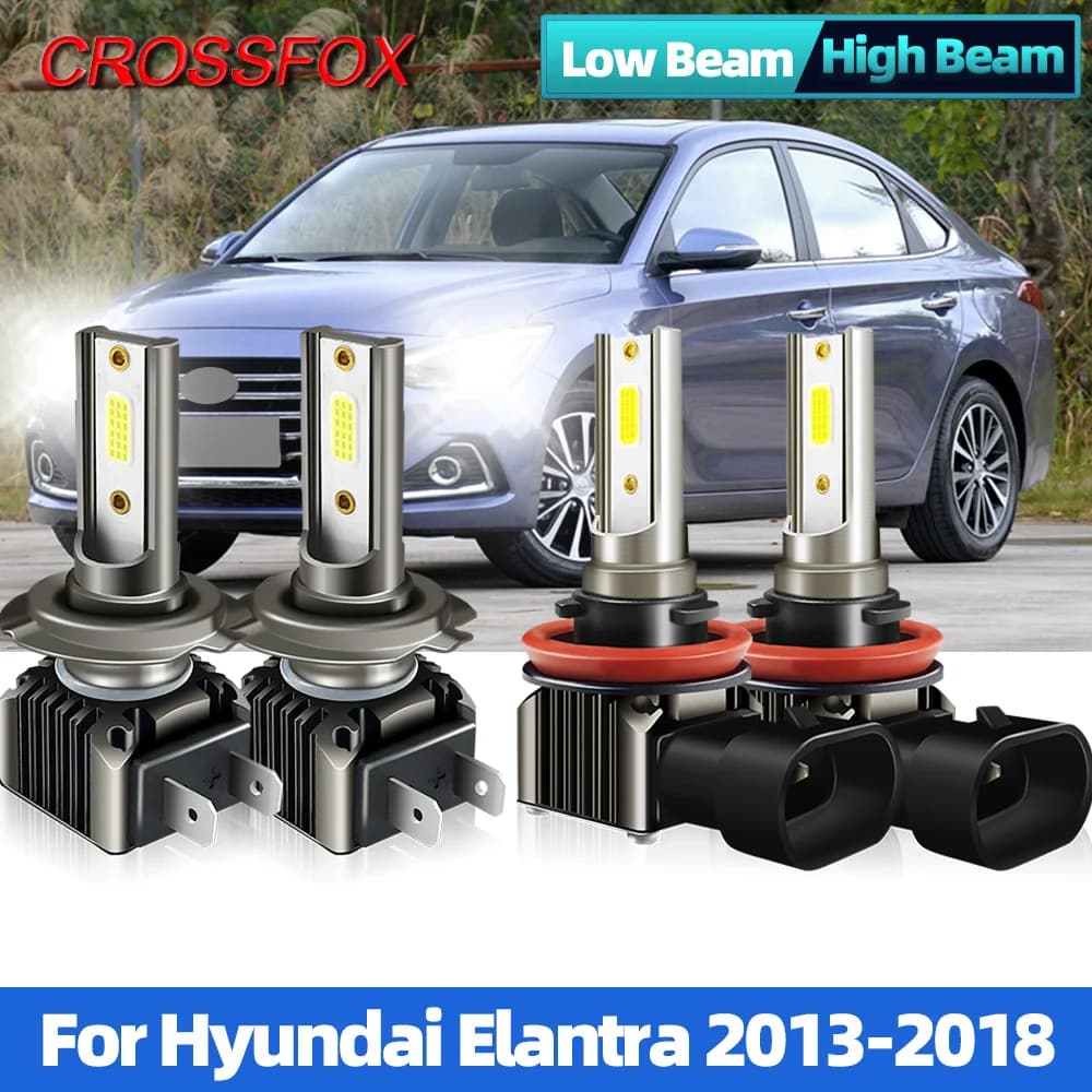 Canbus LED H7 H11 Faro Dell'automobile 12V 40000LM 6000K Turbo CSP Chip Auto Lampadine Per Hyundai Elantra 2013-2015 2016 2017 2018