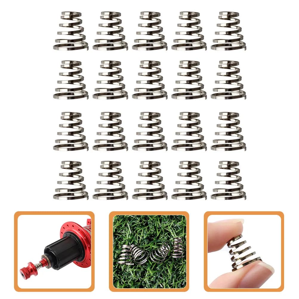 20Pcs Universal Quick Release Skewer Springs Stainless Steel Corrosion Resistant Bike Wheel Spring for Mountain Road Bikes