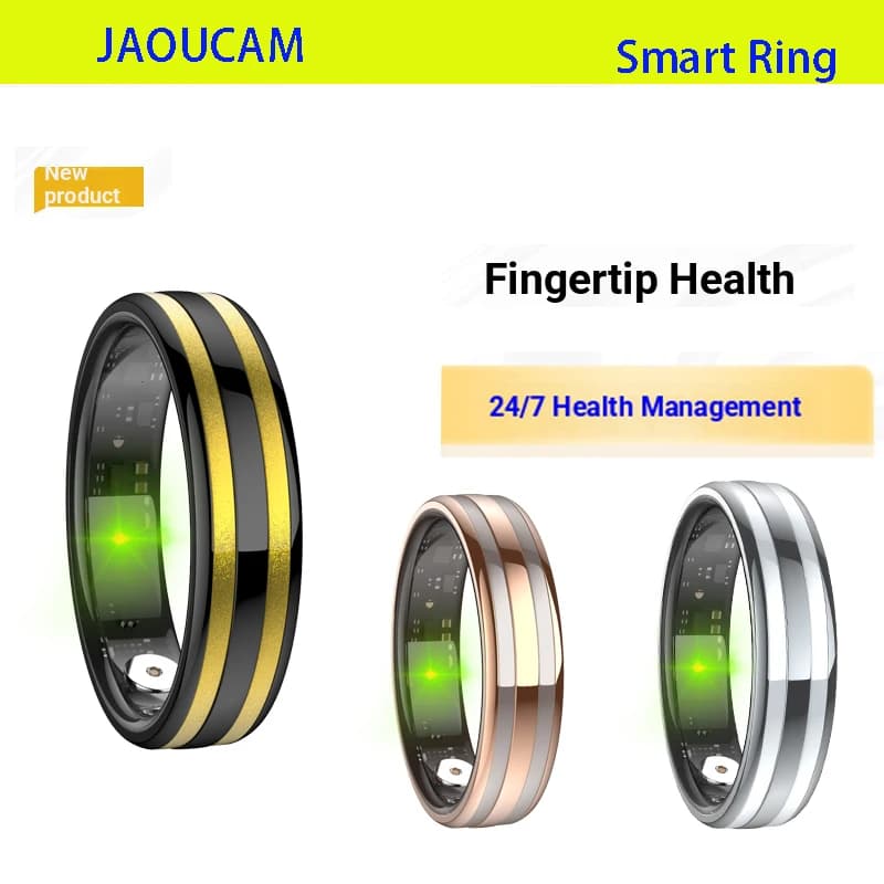Anello Smart 2026 per Uomo e Donna, Monitoraggio Frequenza Cardiaca e Pressione Sanguigna, Impermeabile 5ATM, Multisport, Sottile, HR02