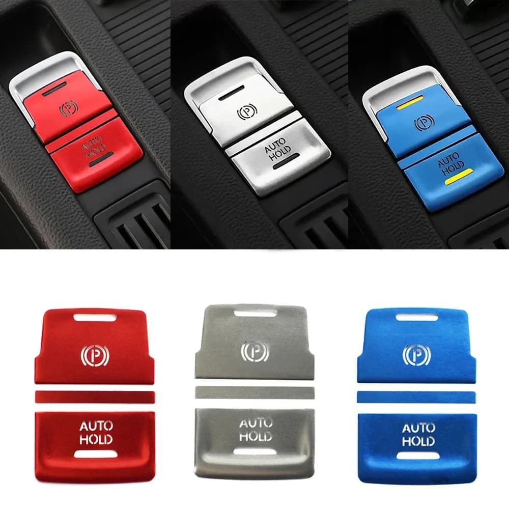 Car Handbrake Auto Hold P Switch Button Sticker Cap Cover Trim For VW Golf 7 7.5 MK7 AT 2015-2019 Protection Accessories