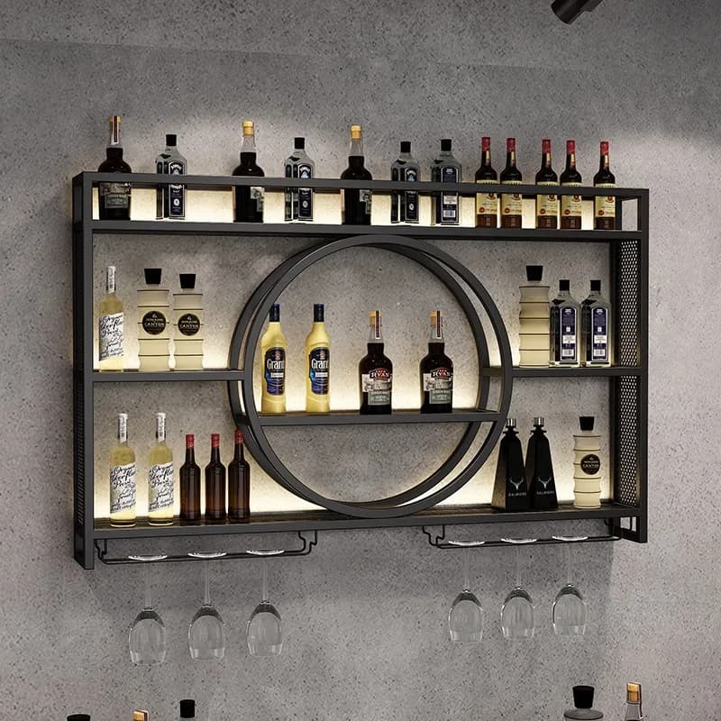 Bar wine rack wall-mounted wine cabinet, bar rack, wine home display rack