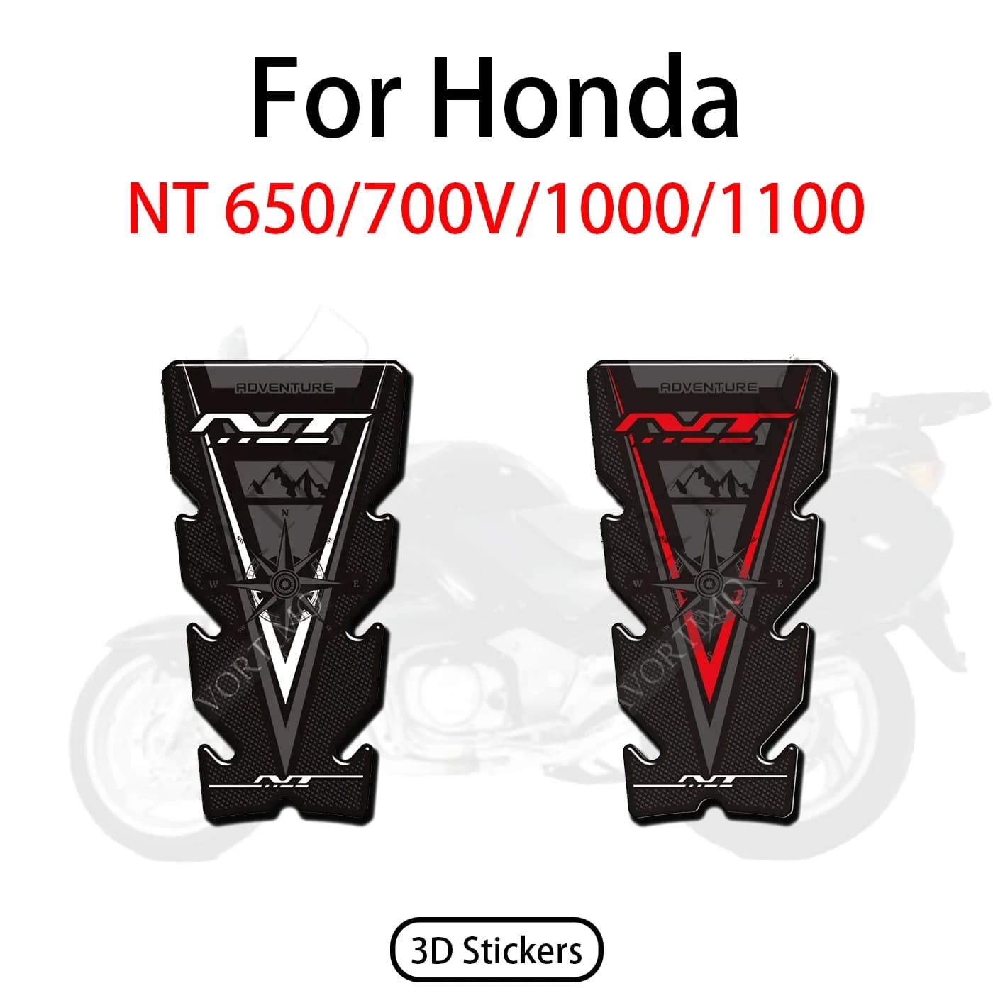 NT 650 700V 1000 1100 Fit Honda Accessori Moto Avventura Adesivi Decalcomanie Protezione Rilievo del Carro Armato Gas Olio Combustibile Kit Ginocchio