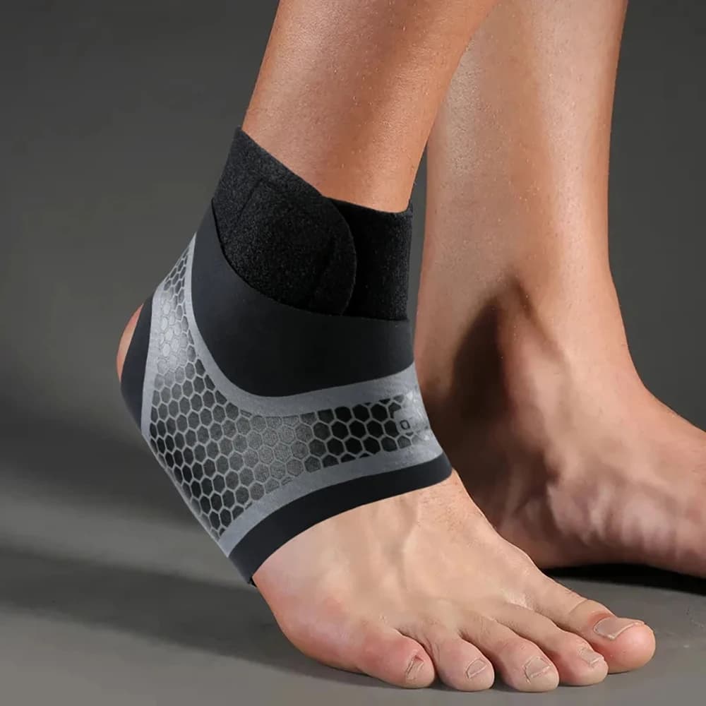 Supporto Elastico per Caviglia Regolabile con Fascia di Compressione per Alleviare il Dolore e Proteggere la Caviglia durante lo Sport
