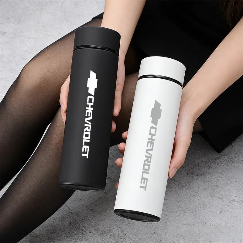 500ML Auto Tazza di Vuoto Thermos Tazza In Acciaio Inox 304 Bollitore Teiera Per Chevrolet Cruze Spark Captiva Suburban Silverado Camaro
