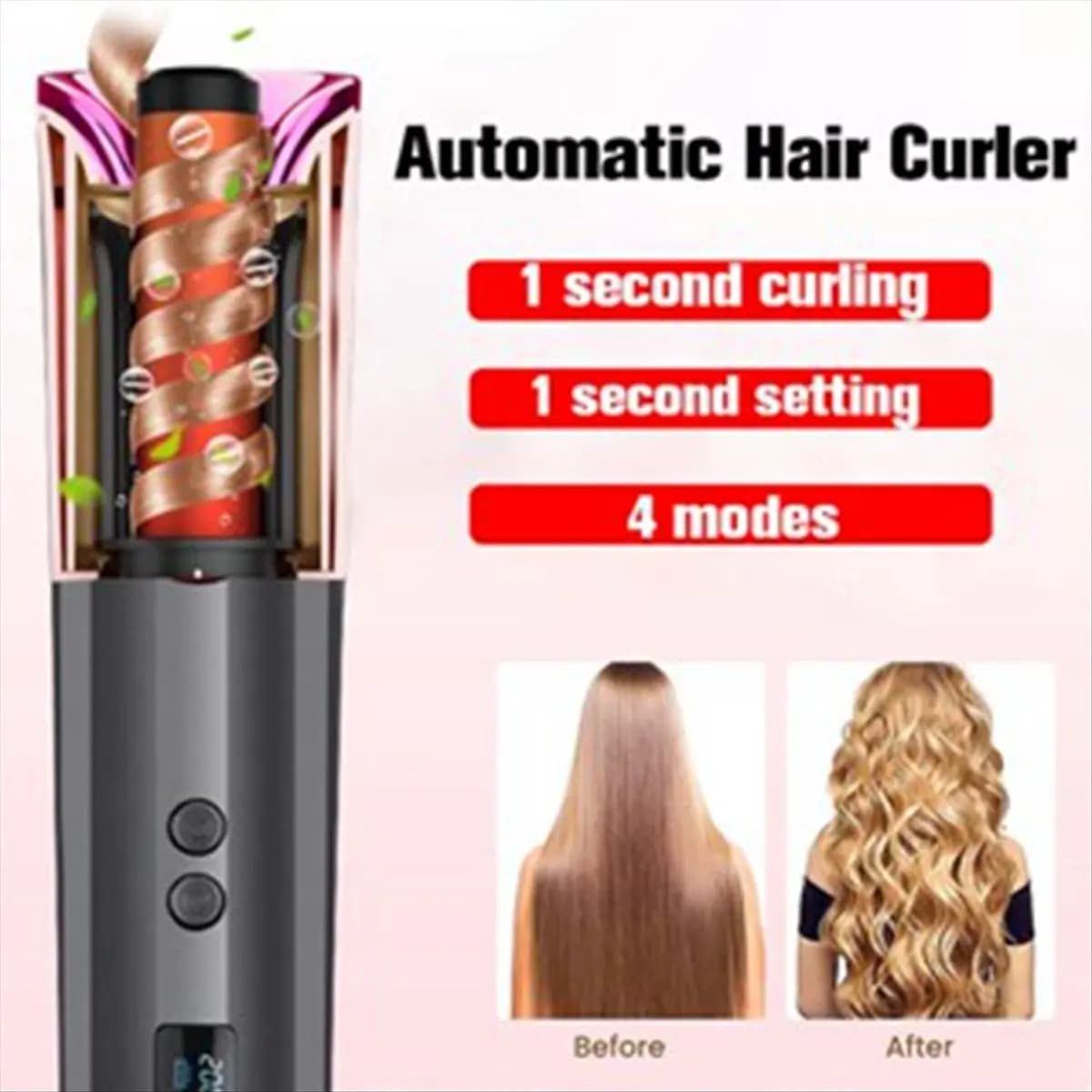 * ABKM 150-200 °C portable automatic hair curling iron USB curling iron at adjustable temperature Iron anti-vine hair curling iron