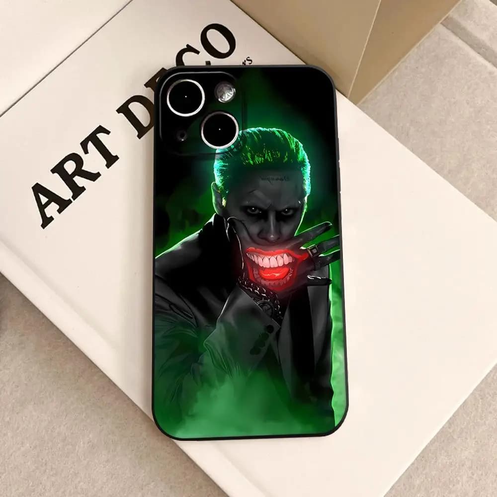 Cool Crazy j-jokers Plating Black Phone Case For iPhone 16 15 14 13 12 11 Pro Max XS X XR Back Cover Anti Fall Airbag