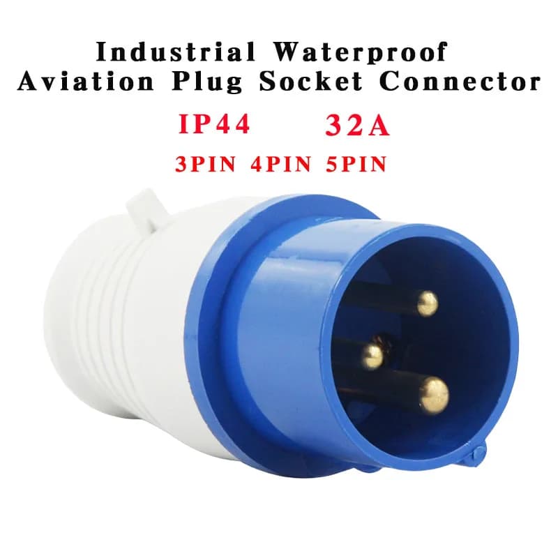1 PZ 32A Aviation Industry Current socket Connector 3P/4P/5P IP44 Surface installation waterproof concealed installation wireless