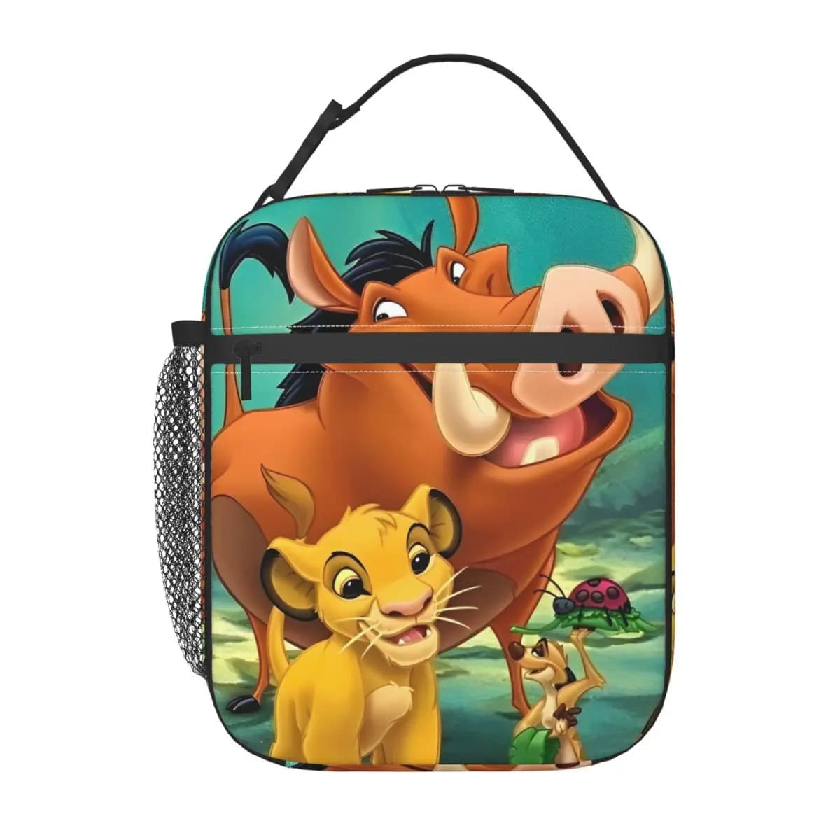 Borsa per il pranzo The Lion King per bambini, design grafico, borsa per il pranzo, borsa termica per viaggi e tempo libero, borsa termica portatile in tessuto Oxford