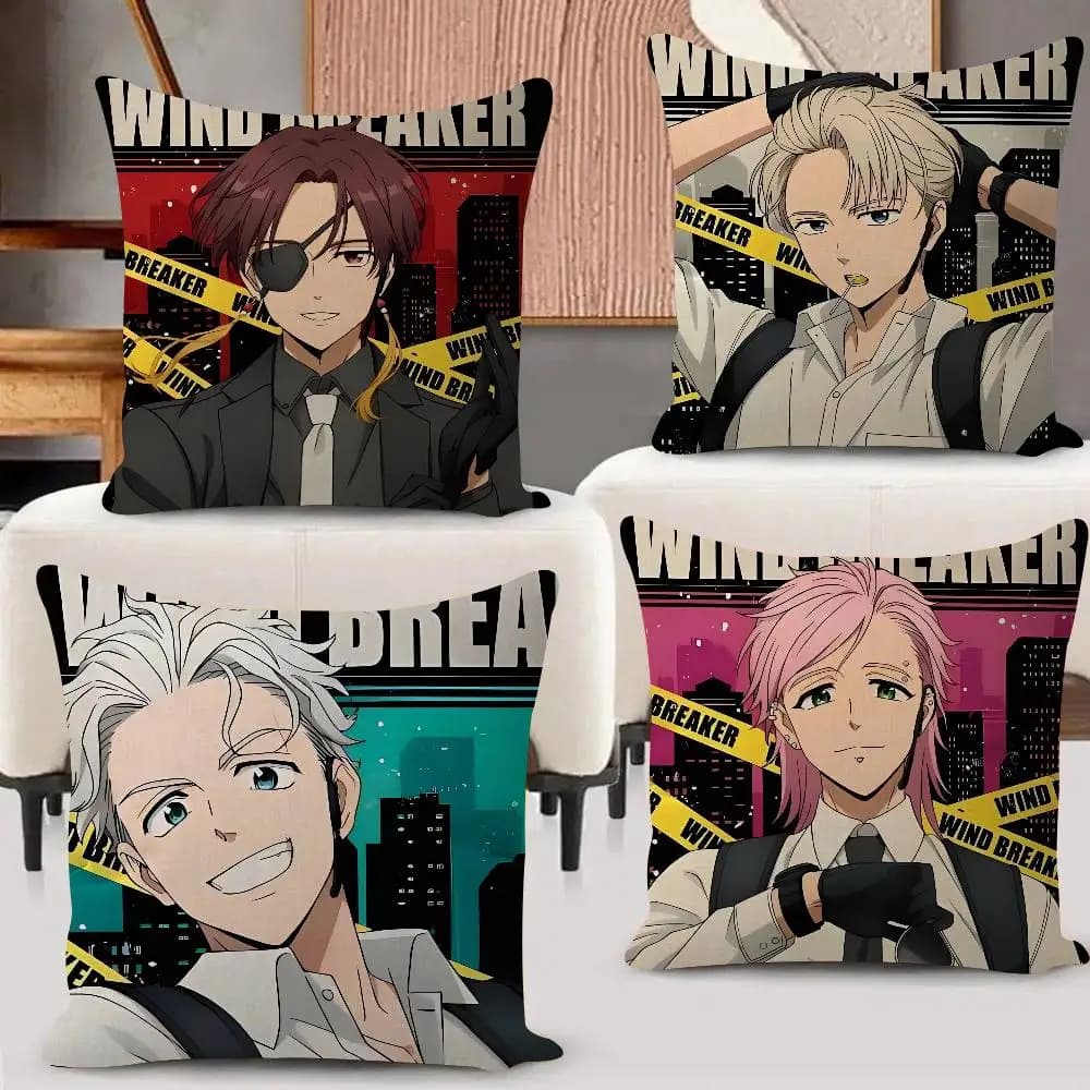W-Wind Breaker W-Webtoon Cuscino Decorativo per Casa, Ufficio, Camera da Letto, Divano, Auto, Fodera per Cuscino 45x45