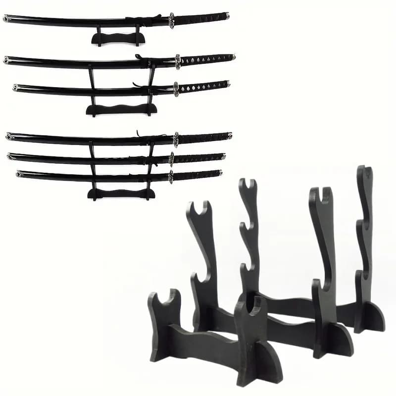 Espositore per spada da samurai nero Supporto per Katana anime Demon Slayer Sabre Rack di stoccaggio Decorazione domestica Accessori per oggetti cosplay