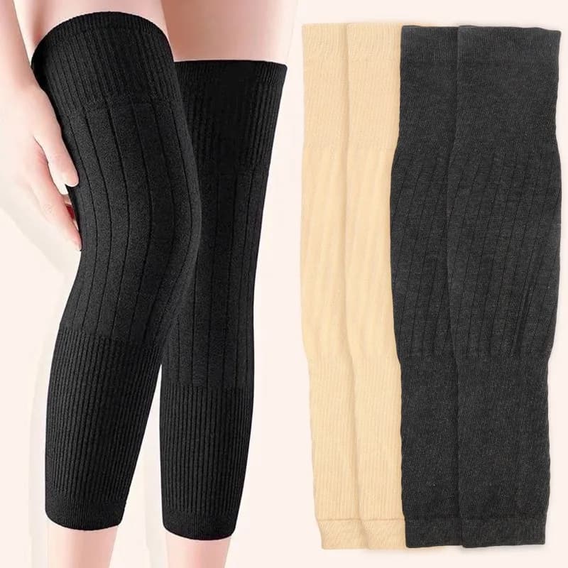 Thermal Fleece Knee Leg Warmers Winter Warm Knee Warmers Thick Soft Leg Sleeves High Elastic Knee Pads Women Stockings Underwear