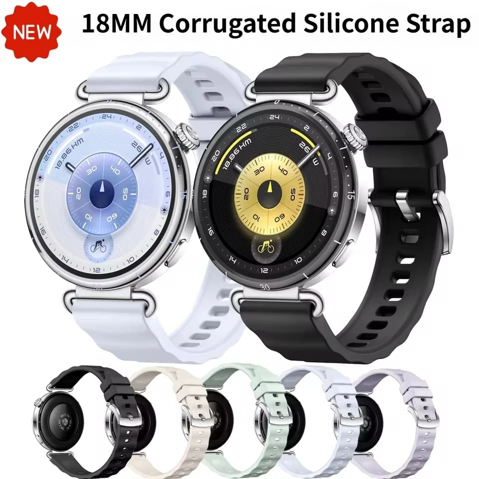 18mm Silicone Strap For Huawei Watch GT6 41mm Soft Sport WristBand for huawei Watch GT4 GT5 41mm/GT5 Pro 42mm Watchband Bracelet