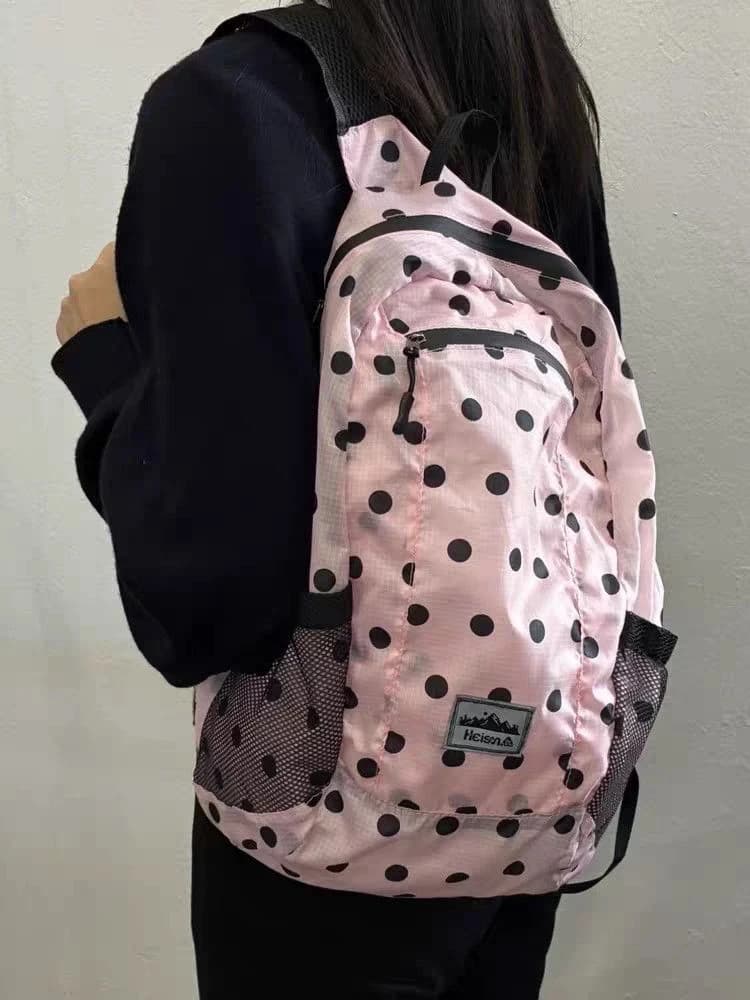 Zaino leggero a pois, zaino casual minimalista per tutti i giorni, borsa a tracolla alla moda per donna, per viaggi e scuola
