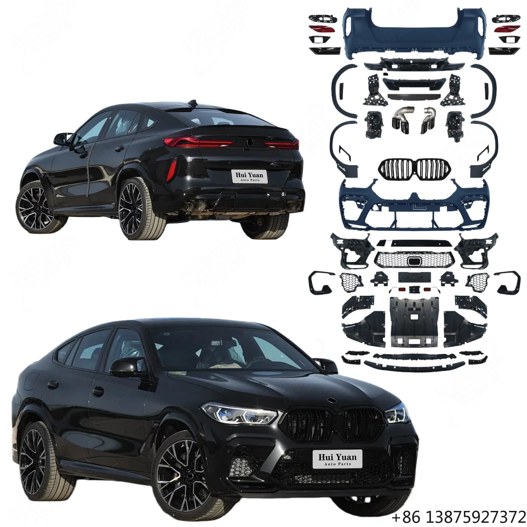 Top Quality PP Material F96 X6M 2022 Model Body Kit Car Bumpers Grille for X6-Series G06 2020-2022 Bodykit