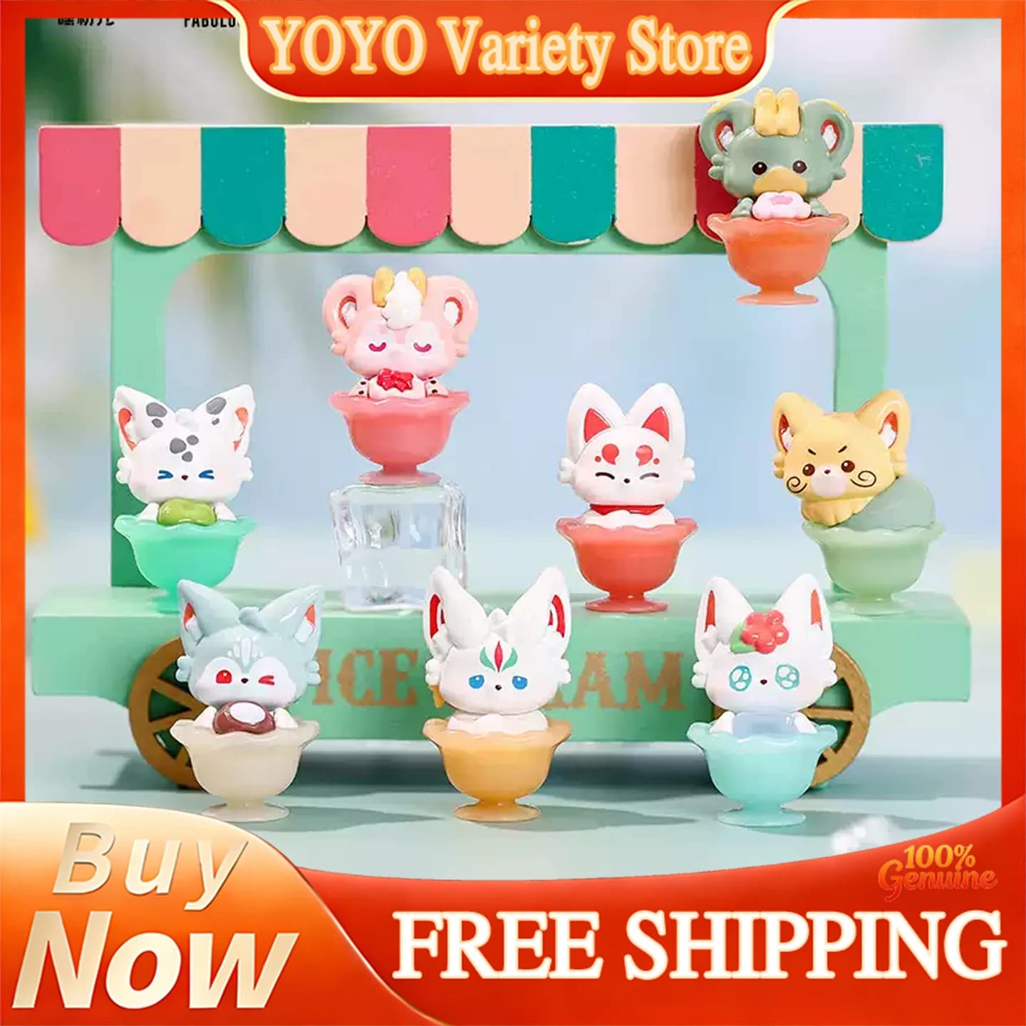 Hey Dolls Fabulous Beasts Blind Box Mini Figurine Cartoon Anime Trendy Toys Cool Dessert Series Cute Desktop Ornament Fans