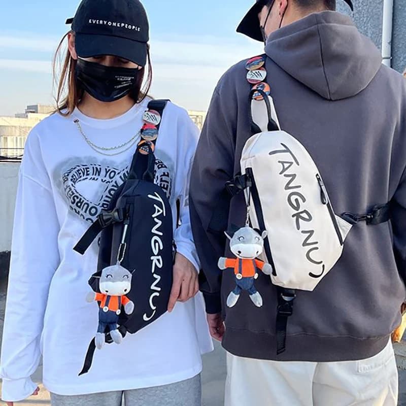 Men's Shoulder Backpack Bag Oxford Fabric Waterproof Shoulder Bag Casual Women's Bag Small Unisex