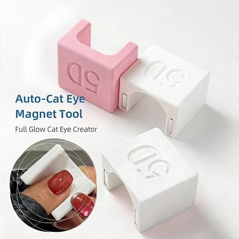 Strumento per Nail Art a Forma di U 5D, Potenziatore di Effetto Occhio di Gatto per Manicure Francese, Effetto Luminoso Automatico a Campo Completo, Supporto Fai-da-Te