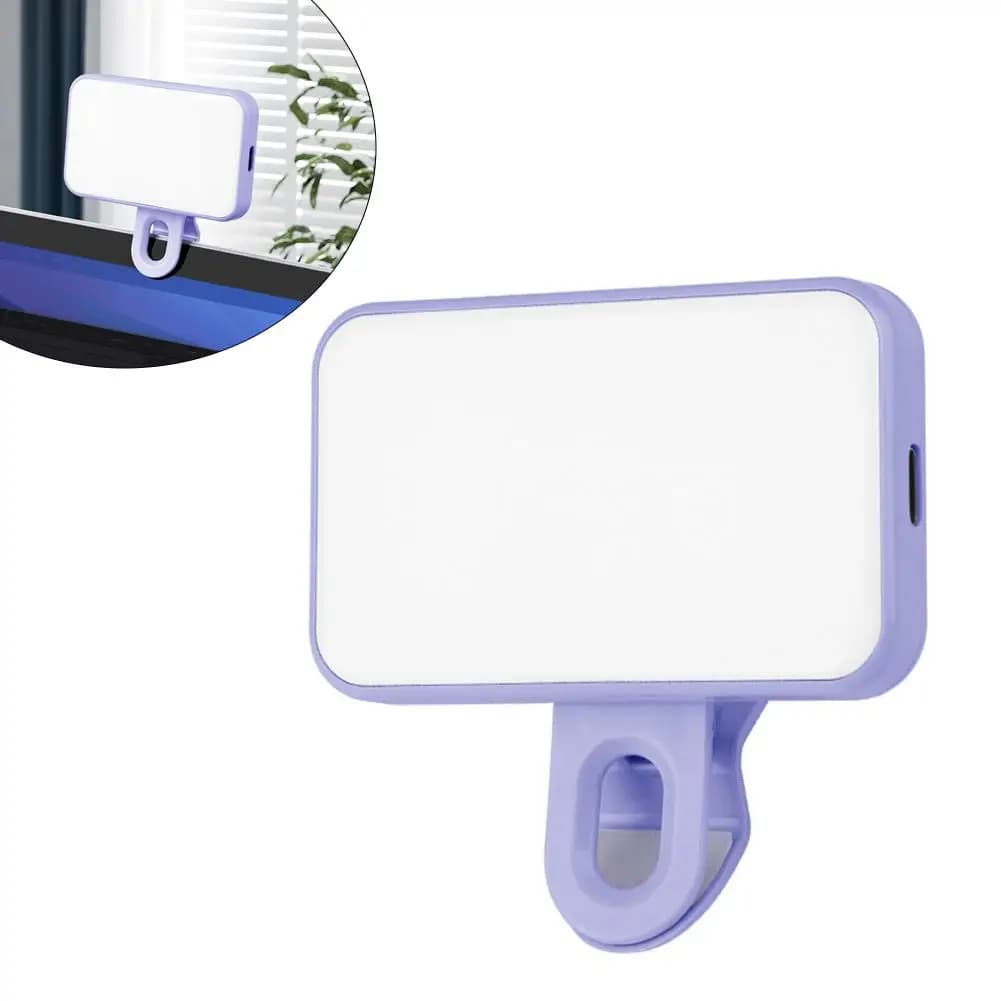 Luce di riempimento con clip a colori LED per selfie GZ888 Luce di riempimento per fotografia per videoconferenze mobile dedicata per selfie dal vivo