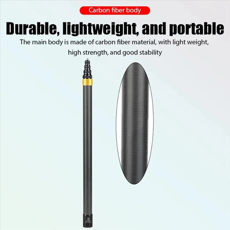 Versione estesa della fotocamera sportiva Selfie Stick Telecamera panoramica in fibra di carbonio Selfie Stick per Insta360 Onex3/Small 4