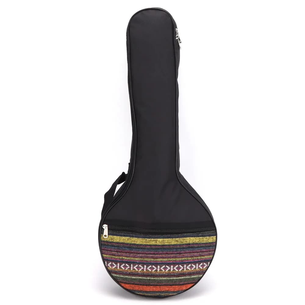 4 Corde ​ ​ Borsa per Banjo ​ ​ Imbottitura in cotone ​ ​ Tracolla Regolabile ​ ​ Borsa per il trasporto dell'ukulele ​ ​ Stile Etnico ​ Custodia in tessuto non tessuto ​