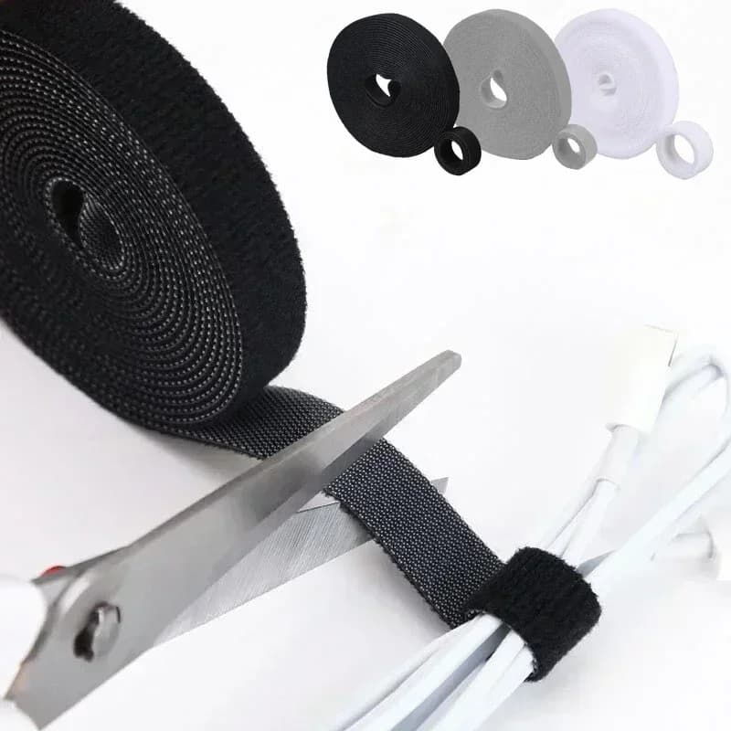 5/10pcs 1M Cable Organizer USB Cable Winder Management Nylon Free Cut Ties Mouse Earphone Cord Cable Ties