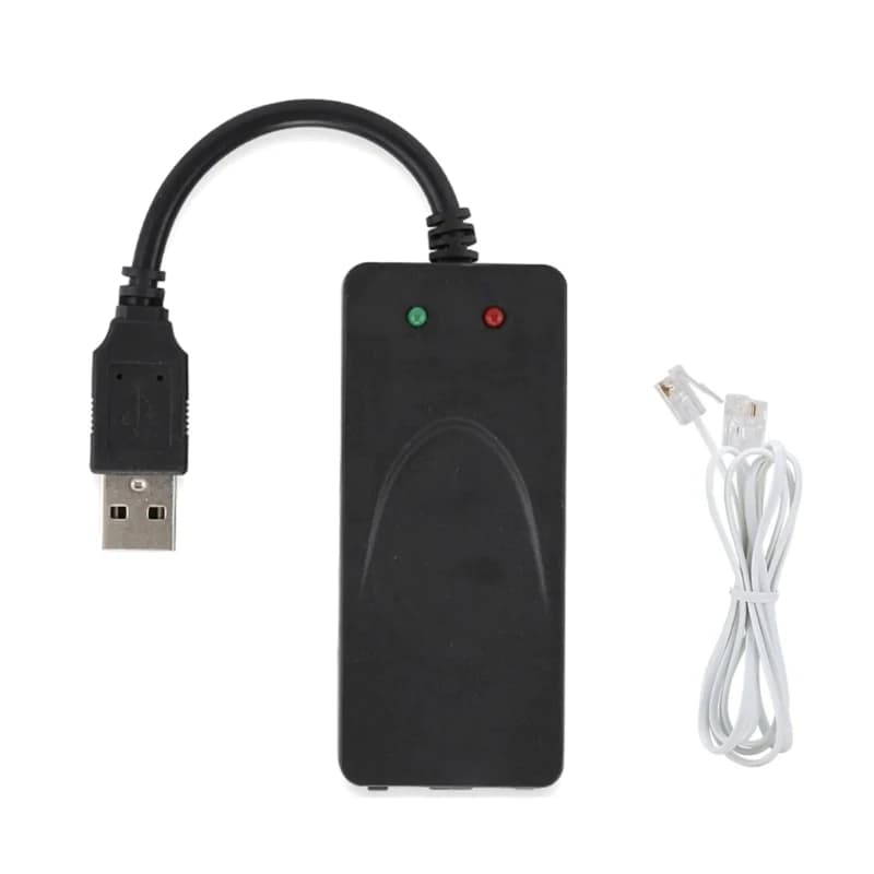 2025 New Fax Modem,Single/Dual Port USB2.0 56K External Modem Driver, Plug and Play USB Modem, Standard and Expanded at Command