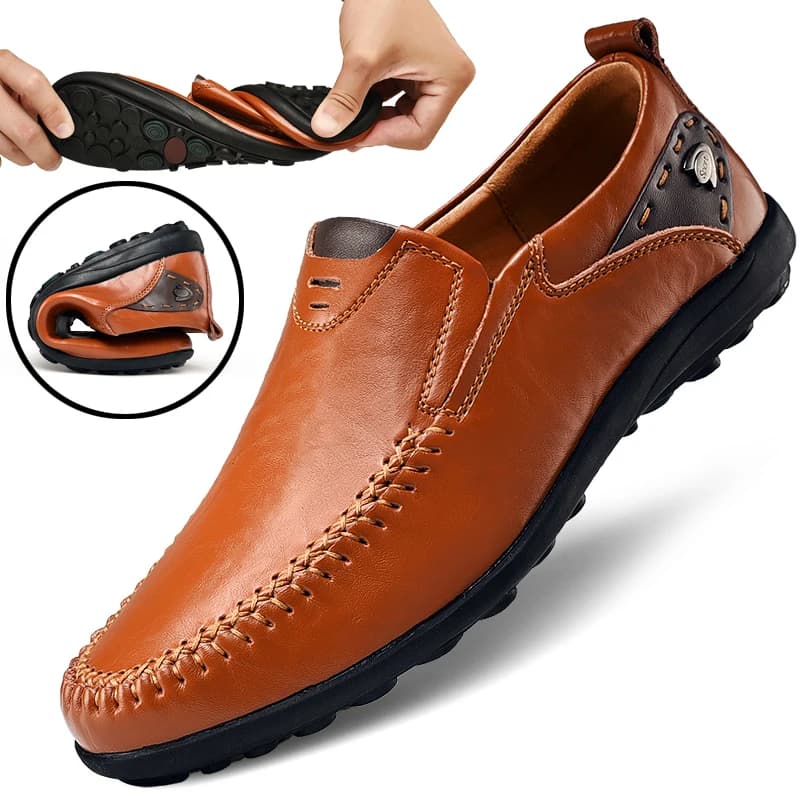 Scarpe fatte a mano Scarpe casual in pelle da uomo Scarpe da passeggio con piattaforma piatta Calzature da esterno Mocassini Sneakers traspiranti