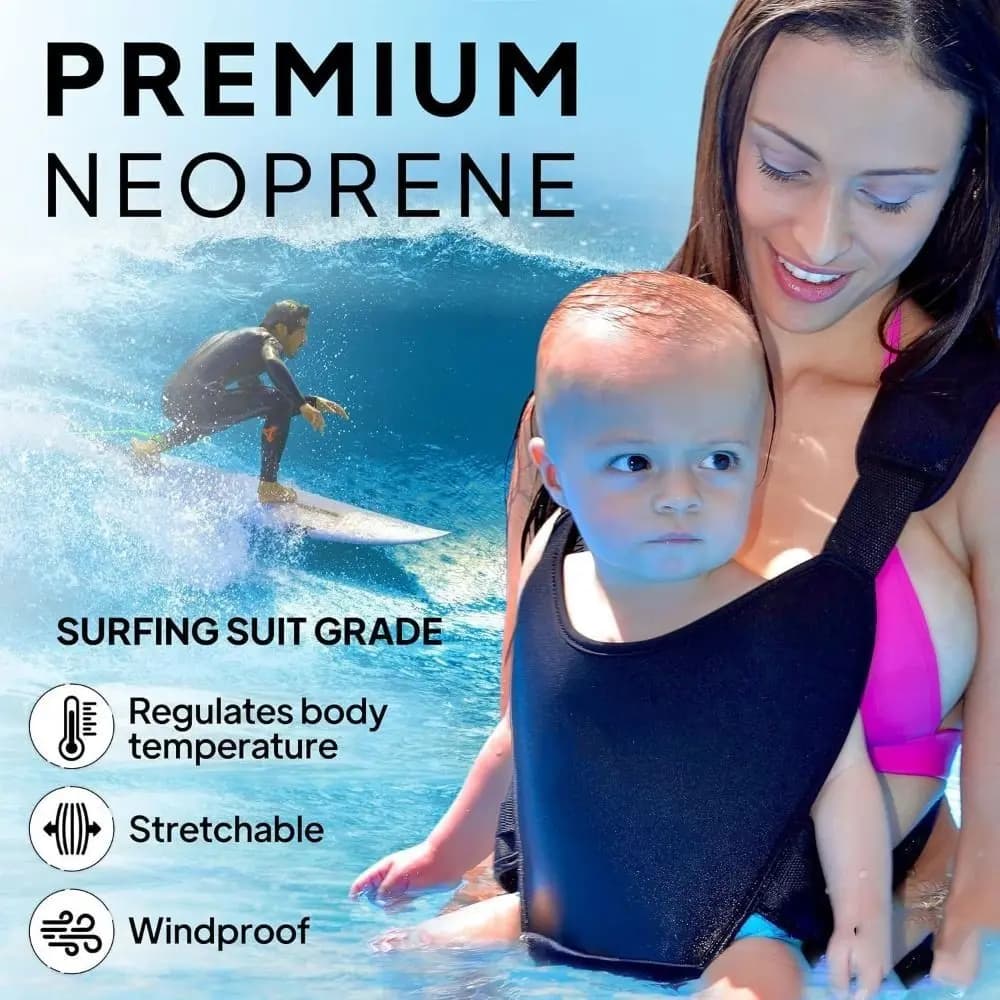 Marsupio Regolabile per Neonati e Bambini, con Seduta Ergonomica, Doppio Uso Quotidiano, Sicuro per Nuoto e Immersioni