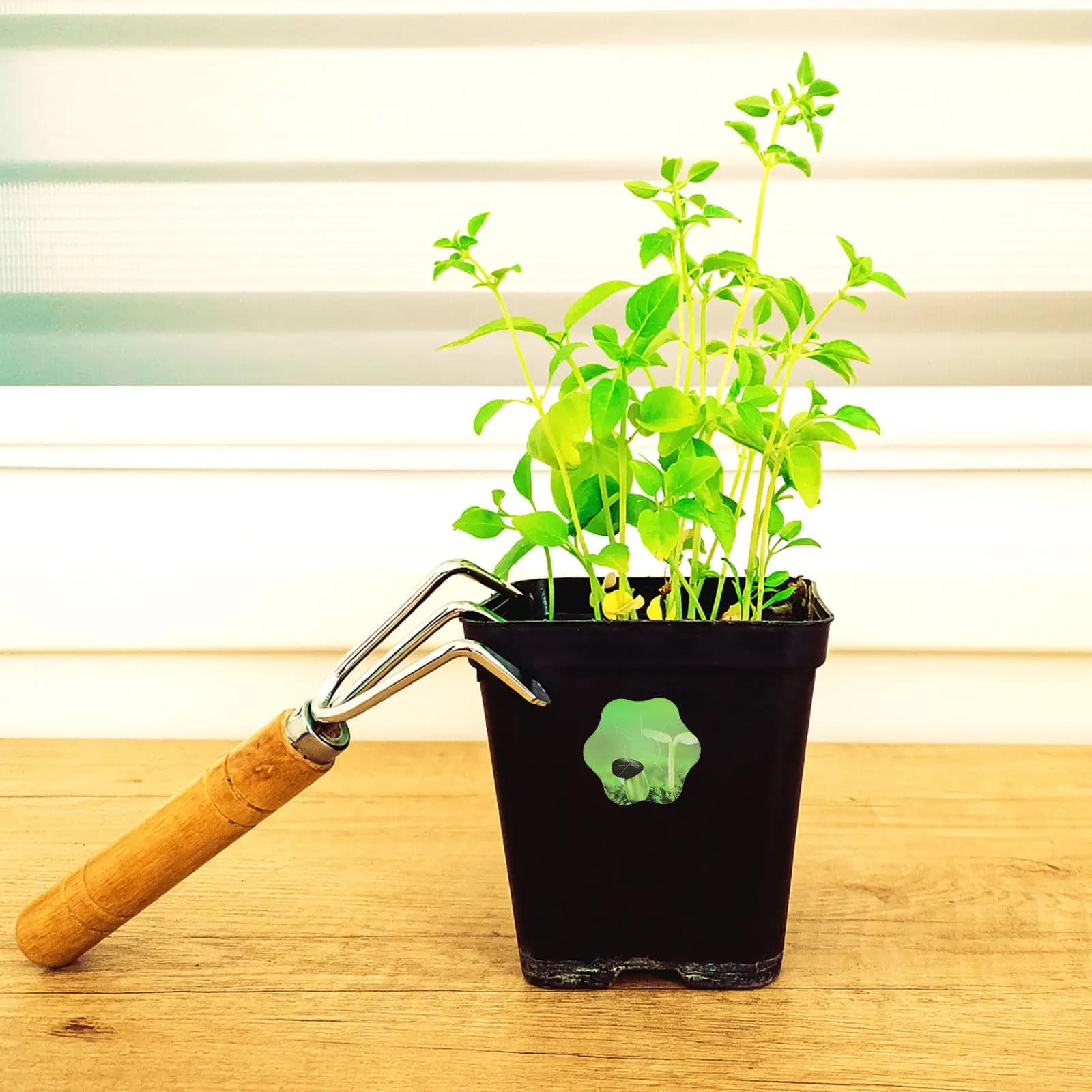 10 Fogli di Etichette Intelligenti per Vasi Idroponici, Adesivi a Forma di Fiore in PVC per Piante, Etichette Autoadesive per Vasi da Giardino
