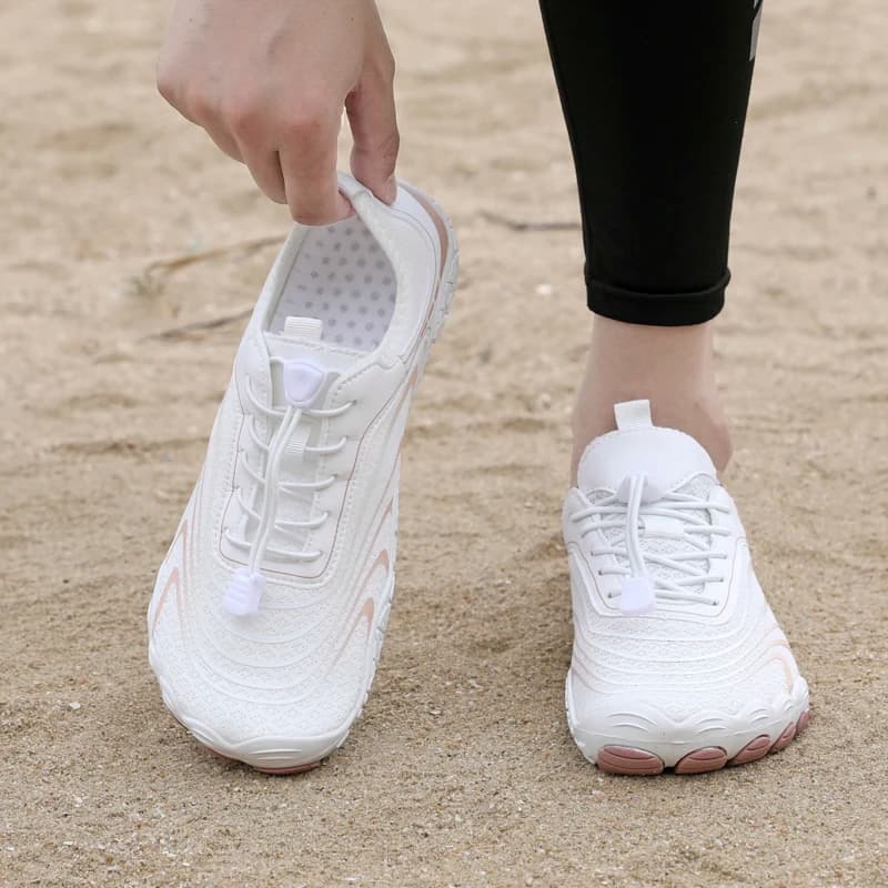 Unisex White Water Shoes Lightweight Quick Dry Aqua Sneakers Non-slip for Beach Swimming Yoga Hiking River Trekking