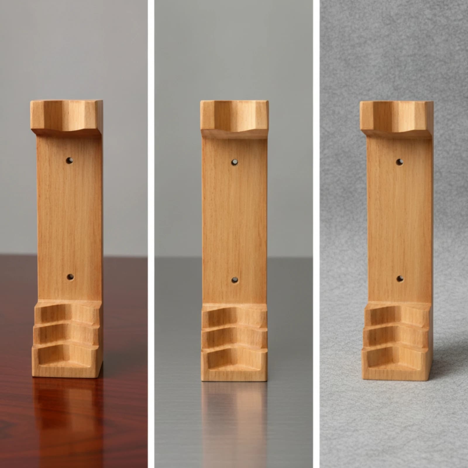 Durable Wooden Support Block Stepped Lower Section Bench Top Forming Rod Base for Jewelry Repair Setups