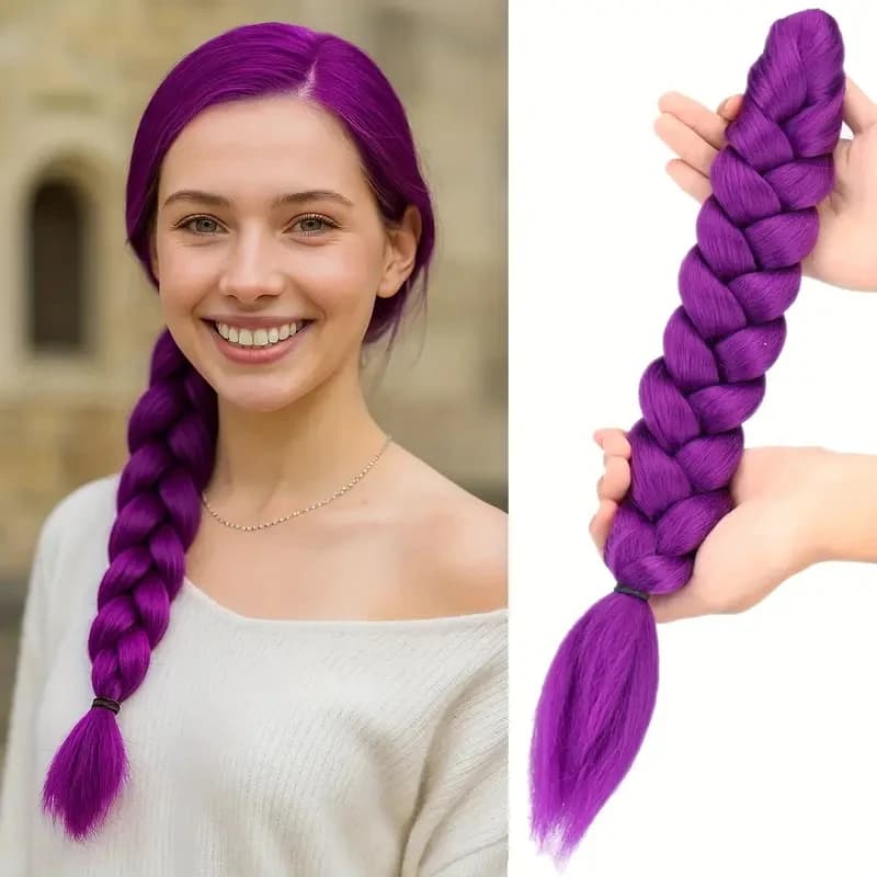 Clip per artiglio sintetico Estensioni dei capelli a coda di cavallo intrecciate Trecce eleganti a onde ricci Estensione della coda di cavallo per le donne Fibra resistente al calore