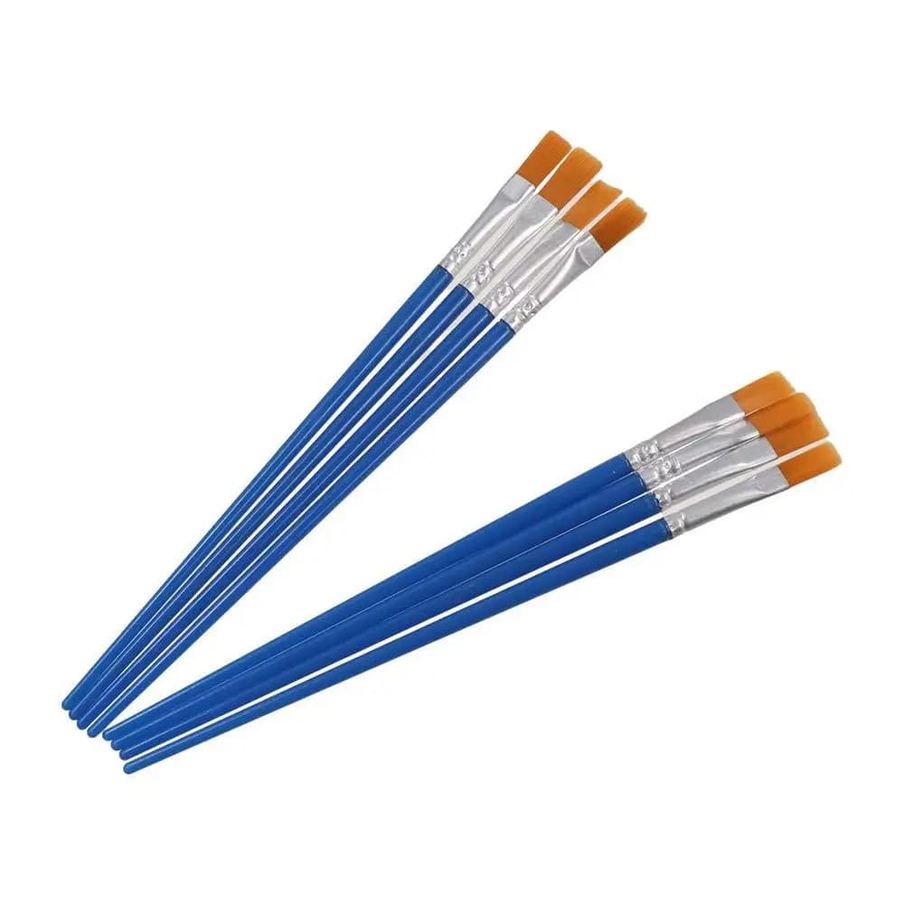 100 Pcs 100 Pcs Nylon Hair Paint Brushes Set Pointed Flat Oil Painting Brushes Art Ceramic Painting Supplies Craft