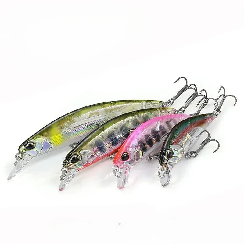Richiamo di pesca 4.8 cm 4g Micro Minnow Wobbler RYUKI Affondamento Esca dura artificiale Jerkbait Swimbait Piccolo flusso di trota Bass Bait